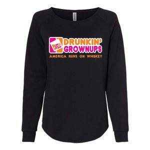 Whiskey Men Women Drunkin Grownups Whiskey Drinker Gifts Womens California Wash Sweatshirt