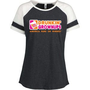 Whiskey Men Women Drunkin Grownups Whiskey Drinker Gifts Enza Ladies Jersey Colorblock Tee