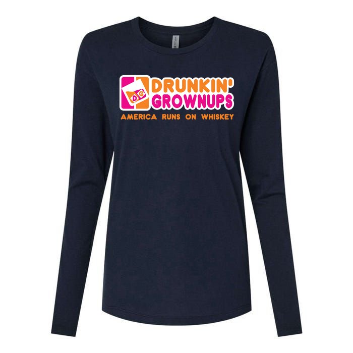 Whiskey Men Women Drunkin Grownups Whiskey Drinker Gifts Womens Cotton Relaxed Long Sleeve T-Shirt