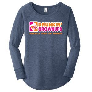 Whiskey Men Women Drunkin Grownups Whiskey Drinker Gifts Women's Perfect Tri Tunic Long Sleeve Shirt