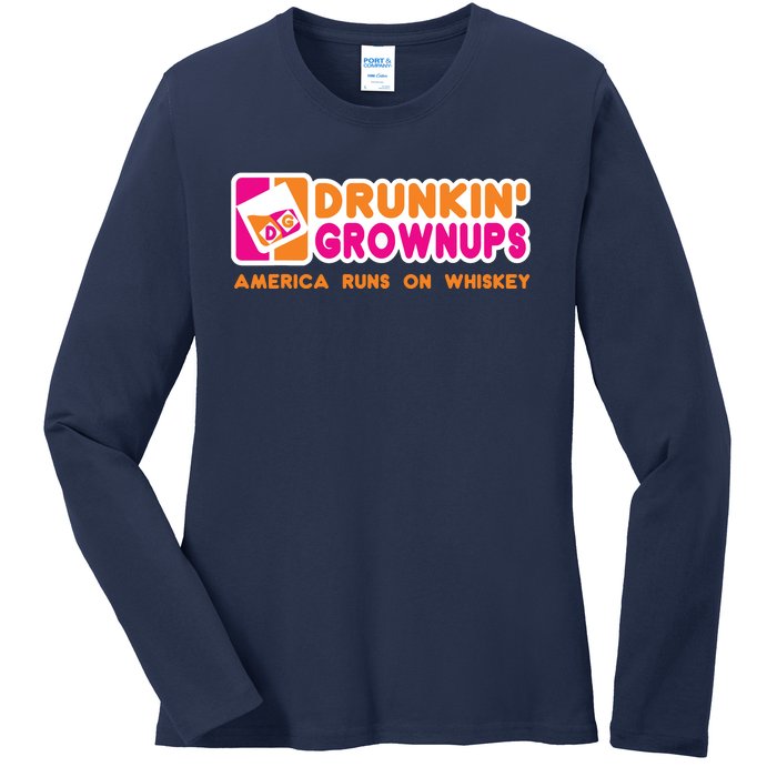 Whiskey Men Women Drunkin Grownups Whiskey Drinker Gifts Ladies Long Sleeve Shirt