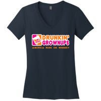 Whiskey Men Women Drunkin Grownups Whiskey Drinker Gifts Women's V-Neck T-Shirt