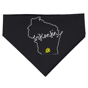 Womens Madison Wisconsin Cheese Funny WI Home State USA-Made Doggie Bandana