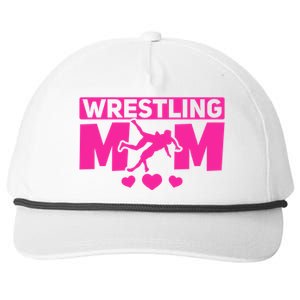 Wrestling Mama Wrestle Wrestler Mom I Wrestling Mom Gift Snapback Five-Panel Rope Hat