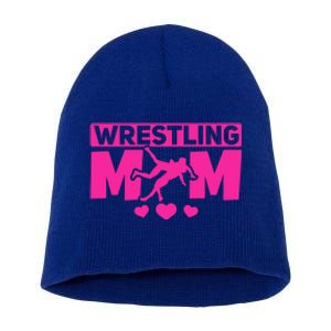 Wrestling Mama Wrestle Wrestler Mom I Wrestling Mom Gift Short Acrylic Beanie