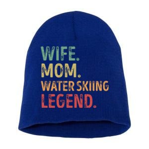 Wife Mom Water Skiing Legend Meaningful Gift Short Acrylic Beanie