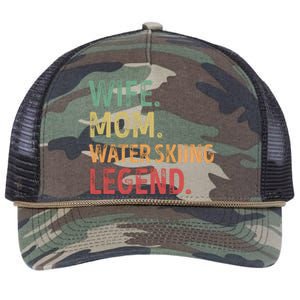 Wife Mom Water Skiing Legend Meaningful Gift Retro Rope Trucker Hat Cap