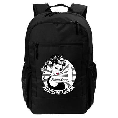 Wo Melanoma Warrior Unbreakable Cool Gift Melanoma Awareness Gift Backpack