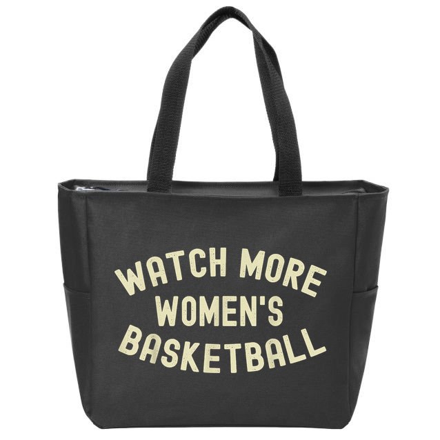 Watch More Women's Basketball Zip Tote Bag