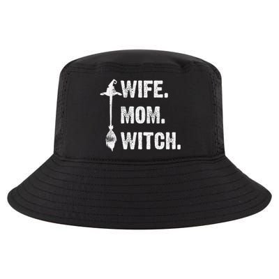 Wife Mom Witch Funny Halloween Funny Sarcasm Saying Cool Comfort Performance Bucket Hat