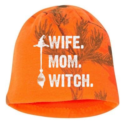 Wife Mom Witch Funny Halloween Funny Sarcasm Saying Kati - Camo Knit Beanie