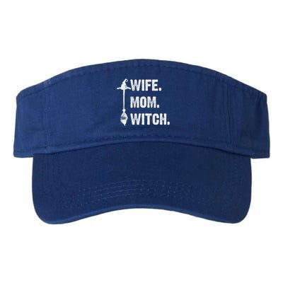 Wife Mom Witch Funny Halloween Funny Sarcasm Saying Valucap Bio-Washed Visor