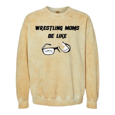 Wrestling Mom Colorblast Crewneck Sweatshirt