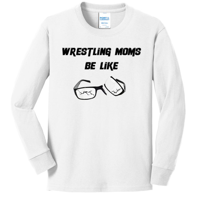 Wrestling Mom Kids Long Sleeve Shirt