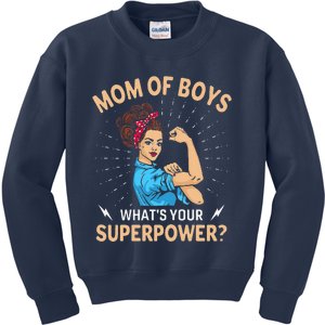 Womens Mom, What's Your Superpower, Mommy Gifts Kids Sweatshirt