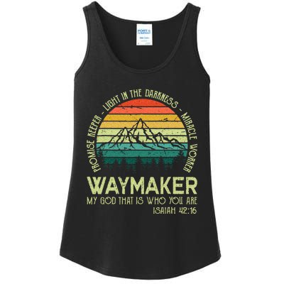 Waymaker Miracle Worker Promise Keeper Christian Apparel Ladies Essential Tank