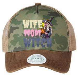 Wife Mom Witch Design Halloween Witch Gift Legacy Tie Dye Trucker Hat