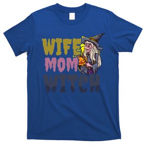 Wife Mom Witch Design Halloween Witch Gift T-Shirt