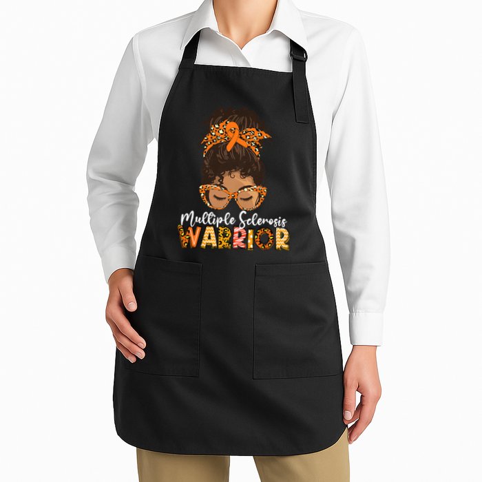 Womens MS Warrior Messy Bun - Multiple Sclerosis Awareness Apron