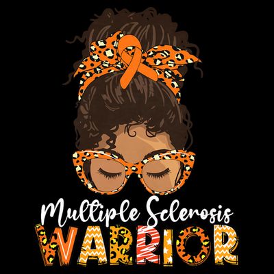 Womens MS Warrior Messy Bun - Multiple Sclerosis Awareness T-Shirt