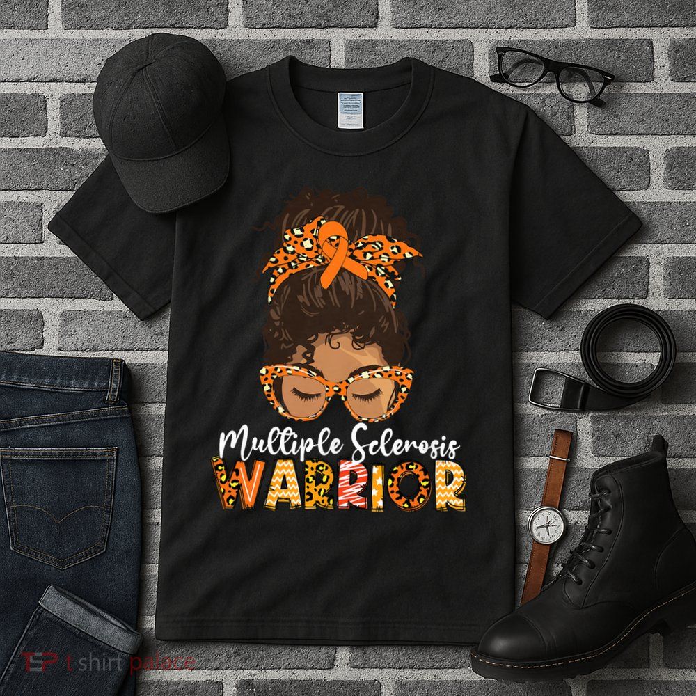 Womens MS Warrior Messy Bun - Multiple Sclerosis Awareness Tall T-Shirt
