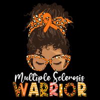 Womens MS Warrior Messy Bun - Multiple Sclerosis Awareness Backpack