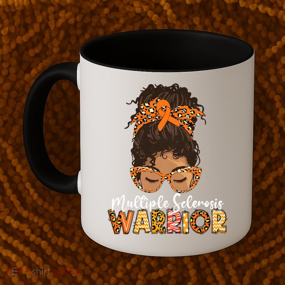 Womens MS Warrior Messy Bun - Multiple Sclerosis Awareness Mug