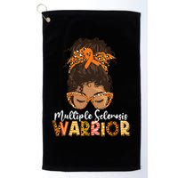 Womens MS Warrior Messy Bun - Multiple Sclerosis Awareness Golf Towel
