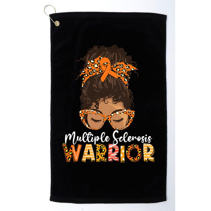 Womens MS Warrior Messy Bun - Multiple Sclerosis Awareness Golf Towel