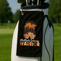 Womens MS Warrior Messy Bun - Multiple Sclerosis Awareness Golf Towel