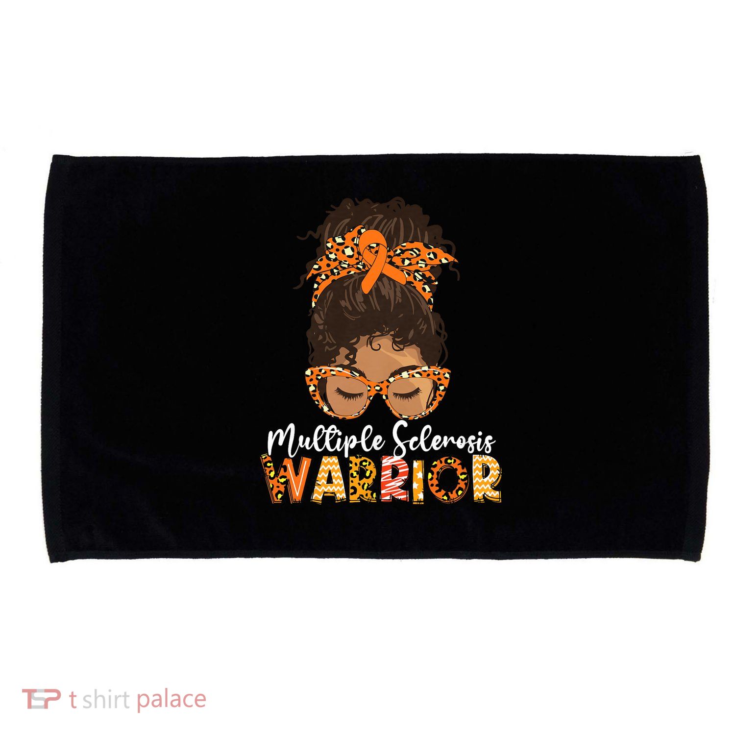 Womens MS Warrior Messy Bun - Multiple Sclerosis Awareness Microfiber Hand Towel