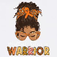 Womens MS Warrior Messy Bun - Multiple Sclerosis Awareness Garment-Dyed Sweatshirt