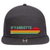 Wyandotte Michigan 7 Panel Mesh Trucker Snapback Hat