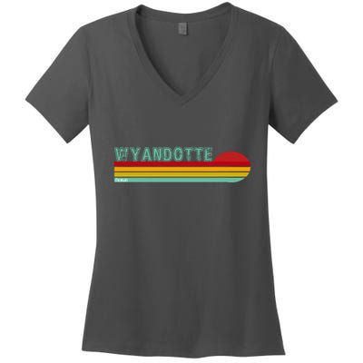 Wyandotte Michigan Women's V-Neck T-Shirt