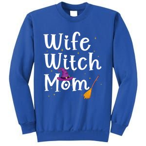 Wife Mom Witch Funny Halloween Costume For Mommy Gift Sweatshirt