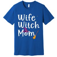 Wife Mom Witch Funny Halloween Costume For Mommy Gift Premium T-Shirt