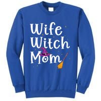 Wife Mom Witch Funny Halloween Costume For Mommy Gift Tall Sweatshirt