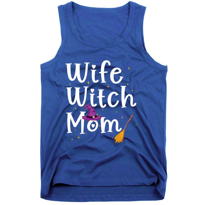 Wife Mom Witch Funny Halloween Costume For Mommy Gift Tank Top