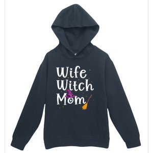 Wife Mom Witch Funny Halloween Costume For Mommy Gift Urban Pullover Hoodie