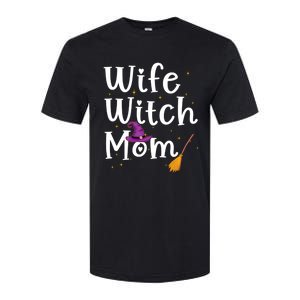 Wife Mom Witch Funny Halloween Costume For Mommy Gift Softstyle CVC T-Shirt