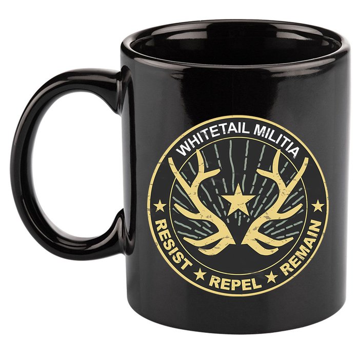 Whitetail Militia 11oz C Handle Ceramic Mug