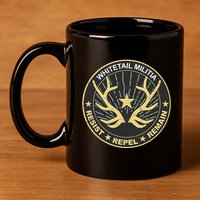 Whitetail Militia 11oz C Handle Ceramic Mug
