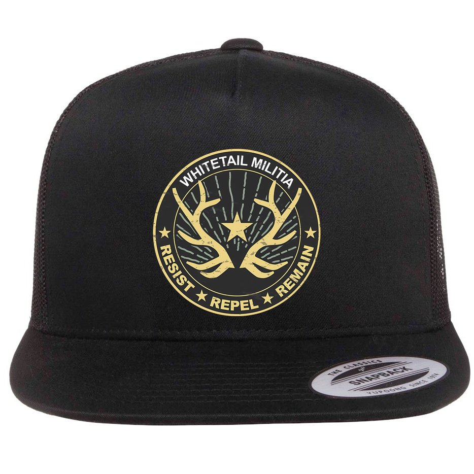 Whitetail Militia Flat Bill Trucker Hat