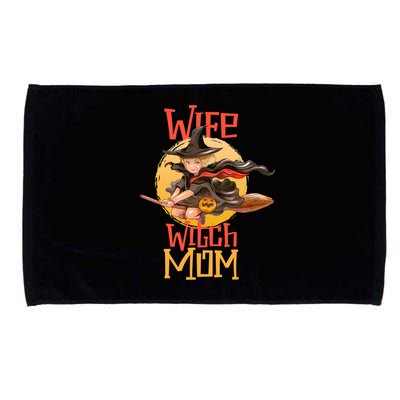 Wife Mom Witch Funny Halloween Costume Gift Microfiber Hand Towel