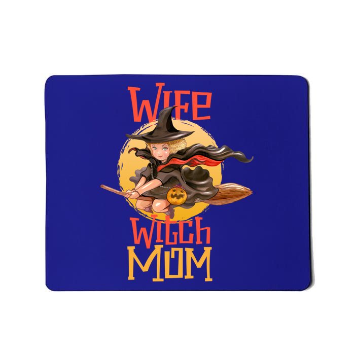 Wife Mom Witch Funny Halloween Costume Gift Mousepad