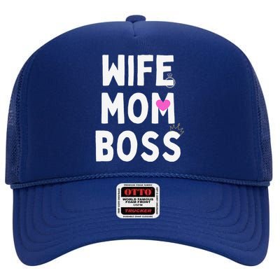 Wife Mom Women's Empowerment International Women's Day High Crown Mesh Back Trucker Hat