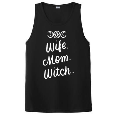 Wife Mom Witch Funny Halloween Funny Gift Witchcraft Wicca Gift PosiCharge Competitor Tank