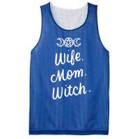 Wife Mom Witch Funny Halloween Funny Gift Witchcraft Wicca Gift Mesh Reversible Basketball Jersey Tank