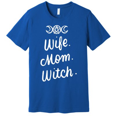 Wife Mom Witch Funny Halloween Funny Gift Witchcraft Wicca Gift Premium T-Shirt