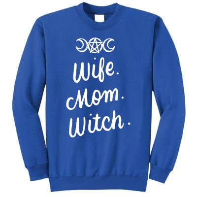 Wife Mom Witch Funny Halloween Funny Gift Witchcraft Wicca Gift Tall Sweatshirt